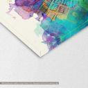 Πίνακας σε καμβά Aquarelle city horizontal, λεπτομέρεια