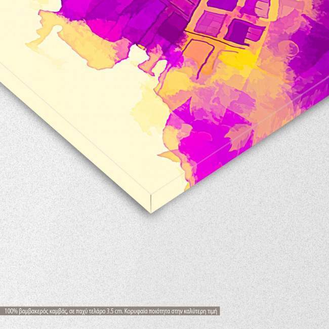 Canvas print Aquarelle city pop art, detail