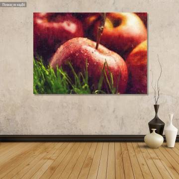 Canvas print Red apples painting