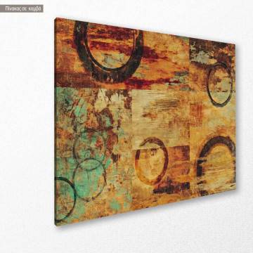 Canvas print Circles with squares 2