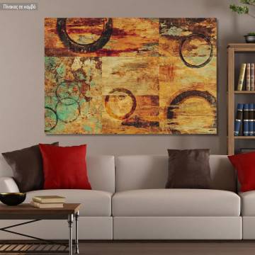 Canvas print Circles with squares