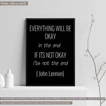 Poster Everything will be ok in the end, John Lenon