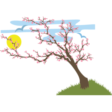 Kids wall stickers Spring landscape 2