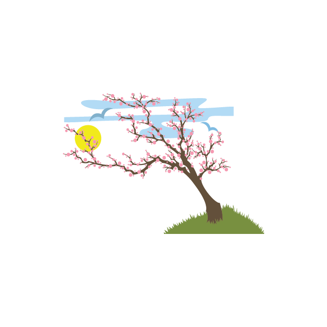 Kids wall stickers Spring landscape