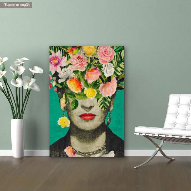 Canvas print Flowered Frida