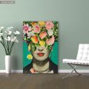 Πίνακας σε καμβά Flowered Frida