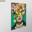 Canvas print Flowered Frida, side