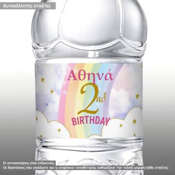 Sticker label Birthday party girly