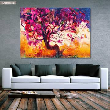 Canvas print Tree, Abstract pink tree