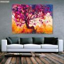 Πίνακας σε καμβά Δέντρο, Abstract pink tree