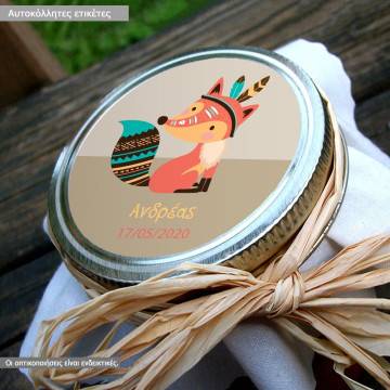 Sticker label Animal Tribal boho