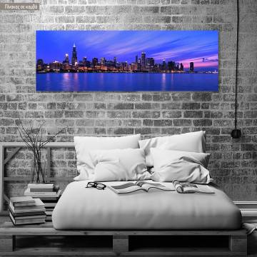 Canvas print Blue Chicago, panoramic
