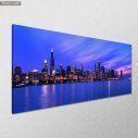 Canvas print Blue Chicago, panoramic, side