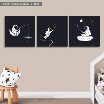 Canvas print Astronaut, 3 panels