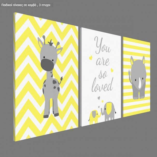 Canvas print You are so loved, 3 panels