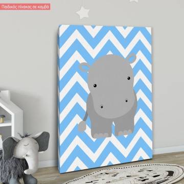 Canvas print Chevron Hippopotamus 2