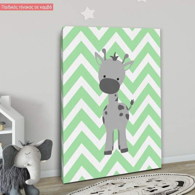 Canvas print Chevron Giraffe