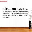 Αυτοκόλλητο τοίχου φράσεις Dream...