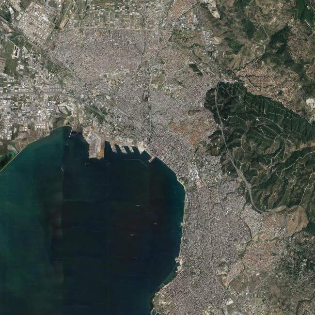 Map Thessaloniki satellite