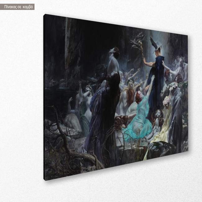 Canvas print  The souls of Acheron, Hirémy Hirschl A, side