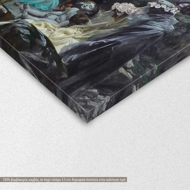 Canvas print  The souls of Acheron, Hirémy Hirschl A, detail