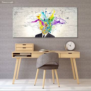 Πίνακας σε καμβά The creative mind, πανοραμικός