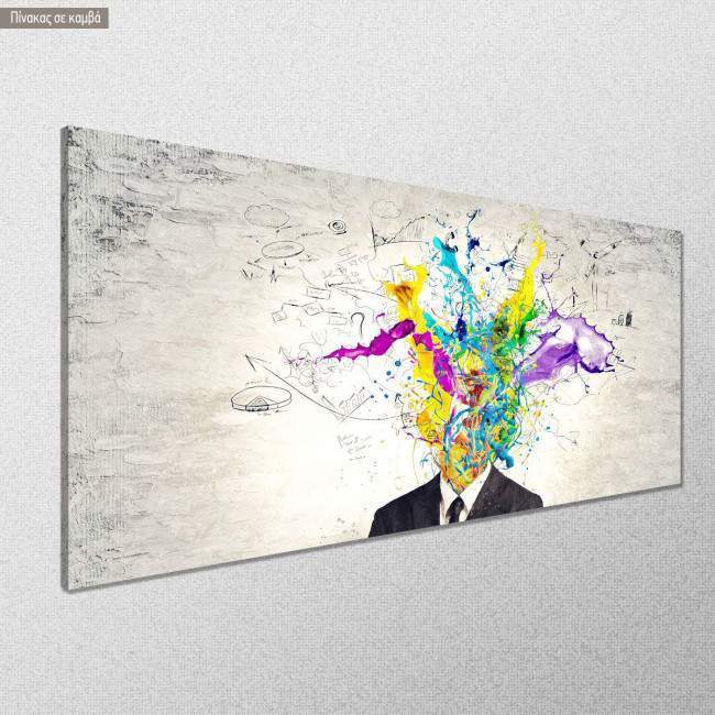 Canvas print The creative mind, panoramic, side