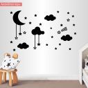Kids wall stickers Clouds and stars