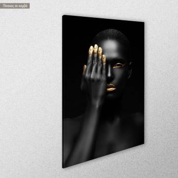 Canvas print Gold on black Framed canvas View 1 2
