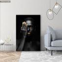 Canvas print Gold on black I