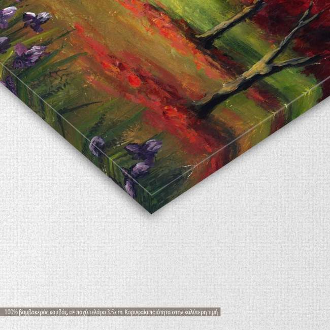 Canvas print At the village,  3 panels, detail