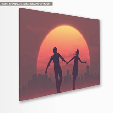Canvas print Sunset Silhouettes 2