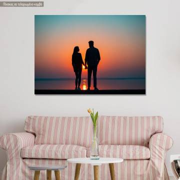 Canvas print Against the sunset