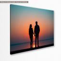 Canvas print Against the sunset, side