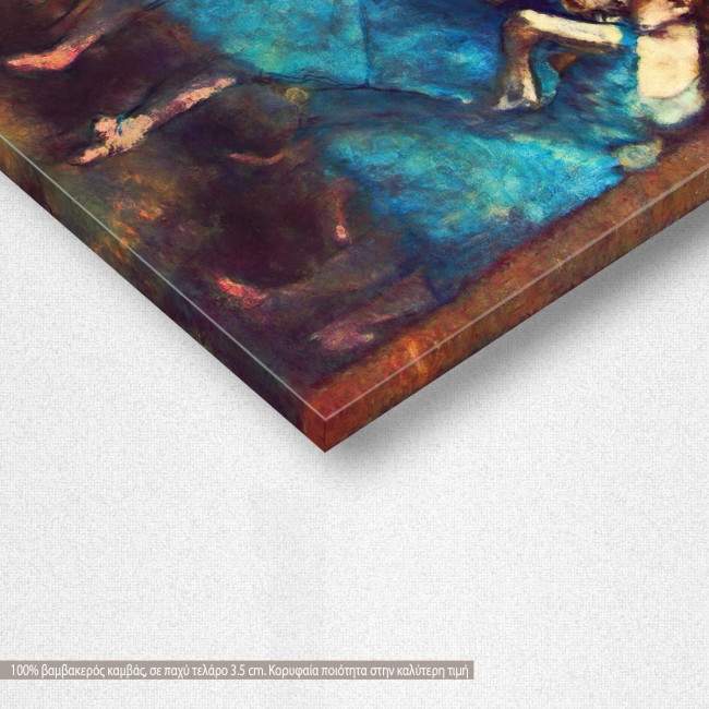Canvas print Dancers in blue, Edgar Degas, reproduction, detail