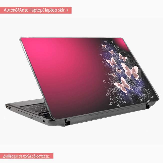 Αυτοκόλλητο laptop Butterflies blossom