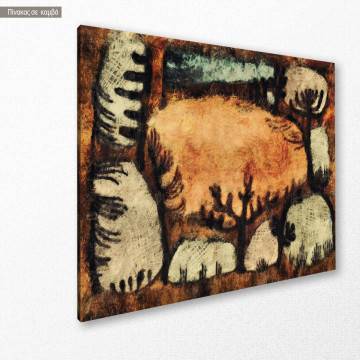 Canvas print The day in the forest reart (original by Klee P), reproduction 2