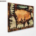 Canvas print The day in the forest reart (original by Klee P), reproduction, side