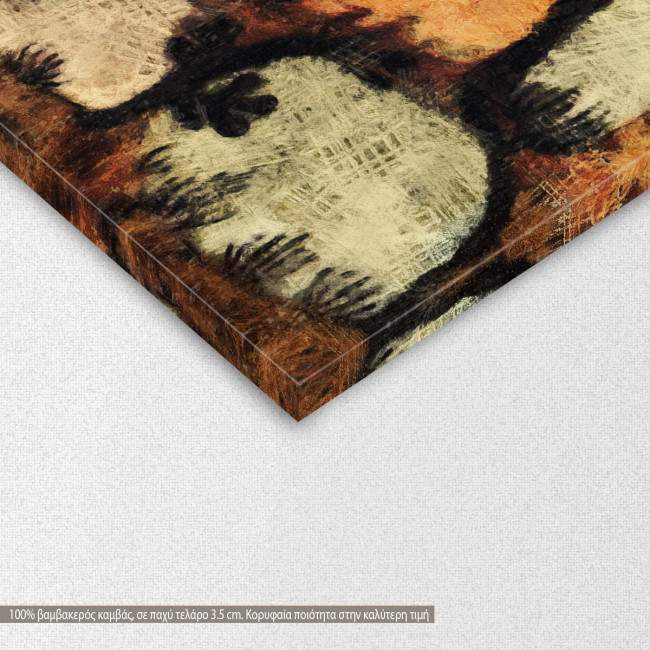 Canvas print The day in the forest reart (original by Klee P), reproduction, detail