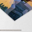 Canvas print Santorini, Windmill at sunset, Santorini, Greece,  3 panels, detail