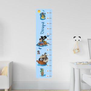 Wall stickers height measure Kiss for goodnight