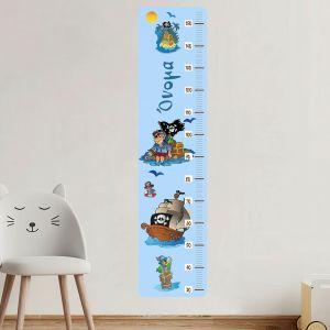 Wall stickers height measure Kiss for goodnight 2