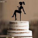 Stylish girl Cake topper