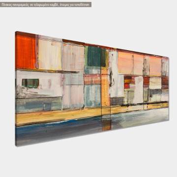 Πίνακας σε καμβά  Geometric abstraction πανοραμικός Καμβάς τελαρωμένος Όψη 1 2