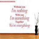 Αυτοκόλλητο τοίχου Together, we're everything