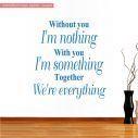 Αυτοκόλλητο τοίχου Together, we're everything