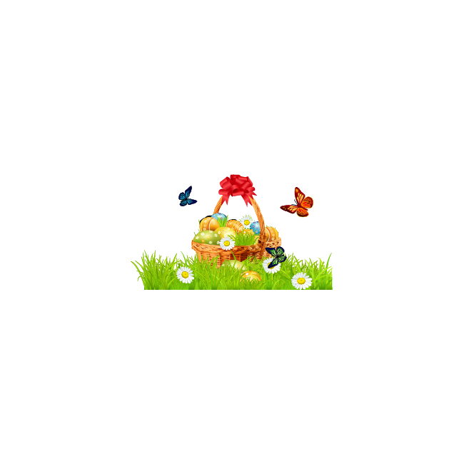 Wall sticker Easter  basket