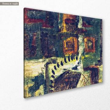 Πίνακας σε καμβά Symmetry abstract impasto 2