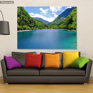 Canvas print Panda lake