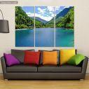 Canvas print Panda lake,  3 panels